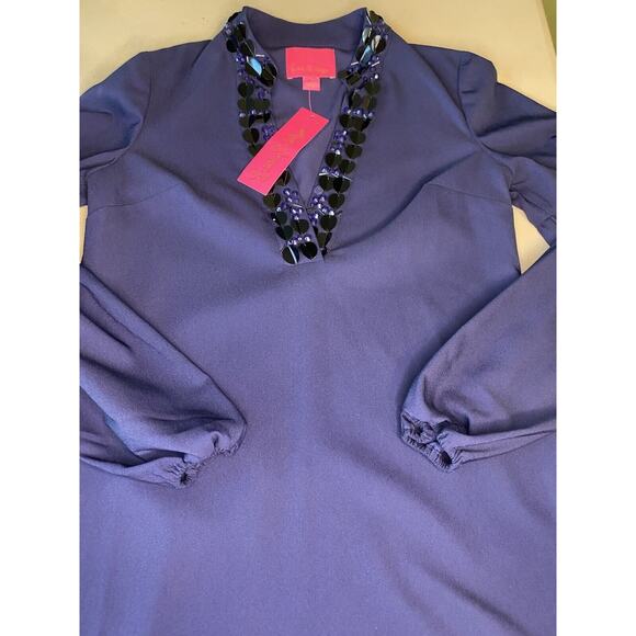 Lilly Pulitzer Dress Womens Size 00 NEW Navy Blue Stretch Mini Coastal Vacation - Picture 7 of 12